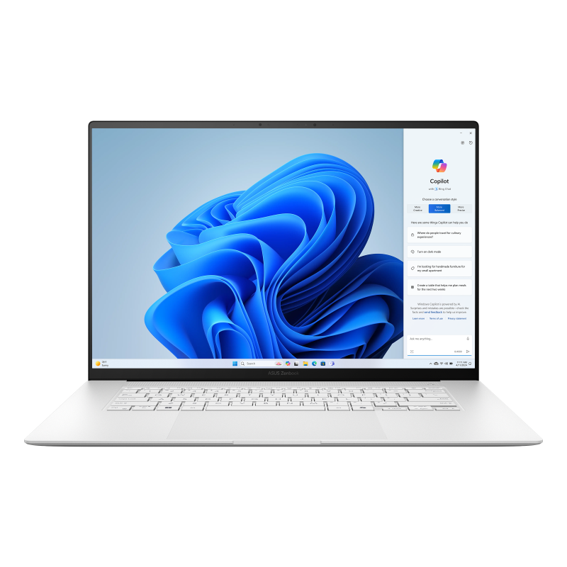 Ноутбук ASUS Zenbook S16 (16 Air) 2024 / Ryzеn АI 9 НХ 370 / 32 ГБ / 1 ТБ / OLED / Белый