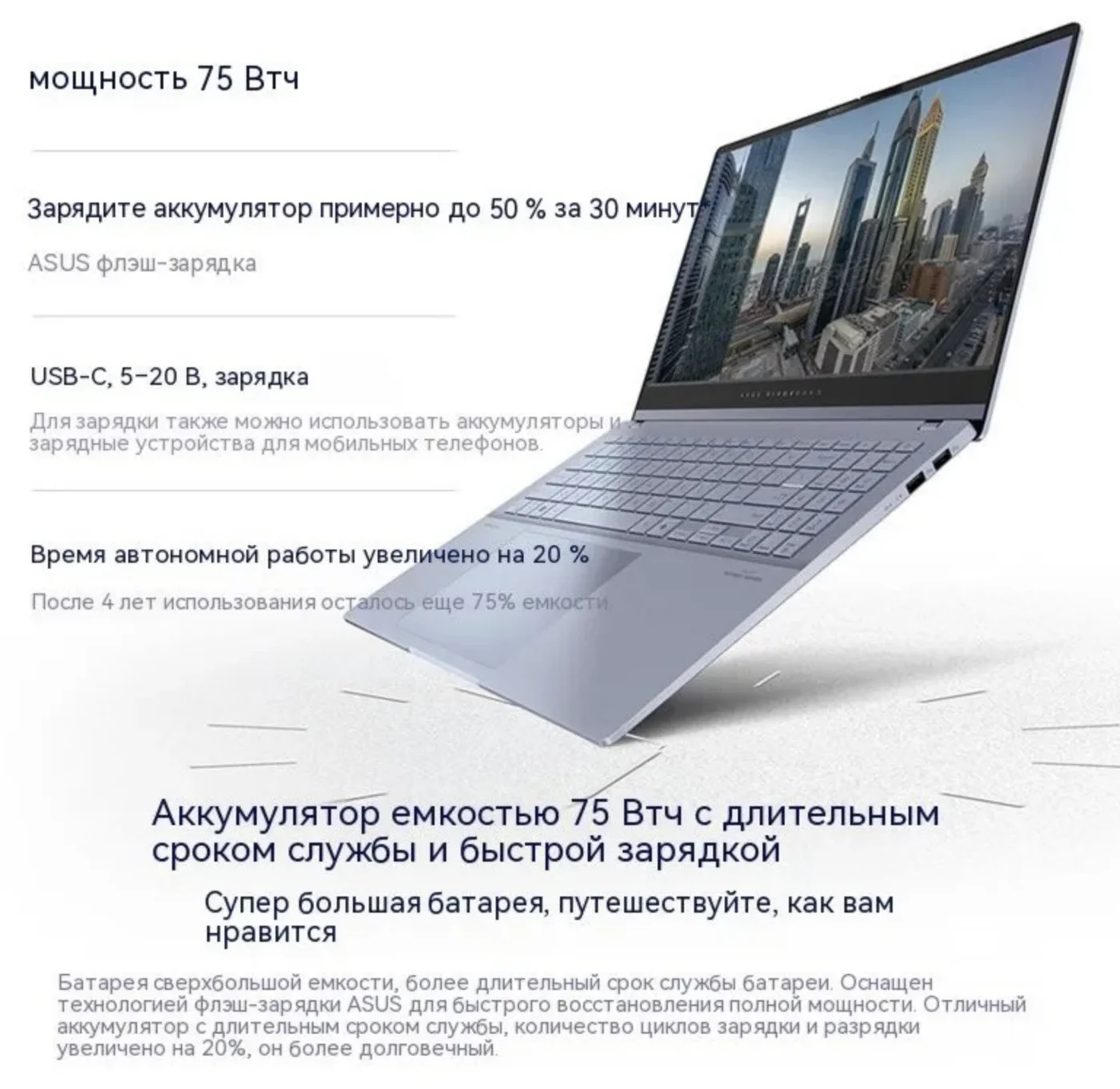 Ноутбук Asus Vivobook Pro 15 / Ultra 7 / 2024 / OLED / 32 / 1Tb / SILVER