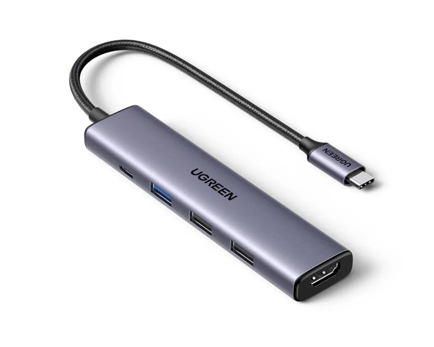 Хаб Ugreen 5 в 1 / USB + TypeC + HDMI