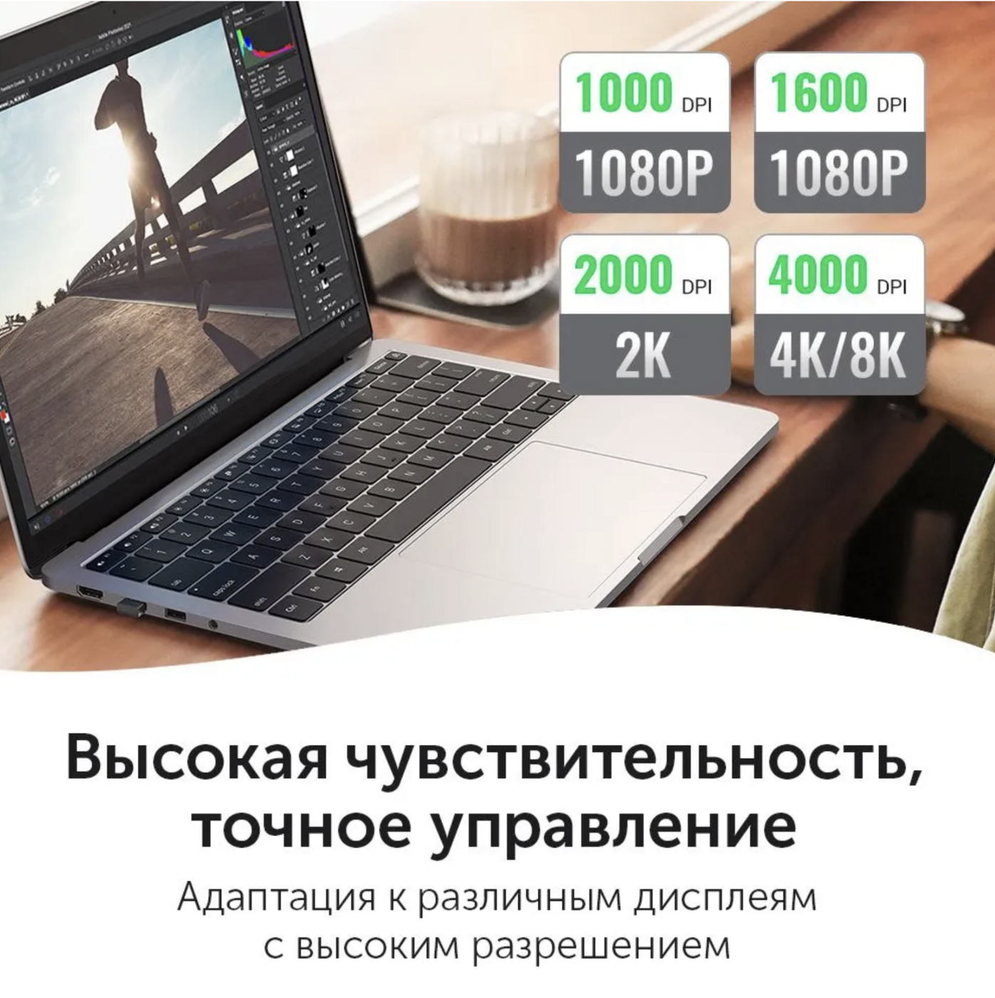 Мышка Ugreen / Bluetooth + Usb / Черная